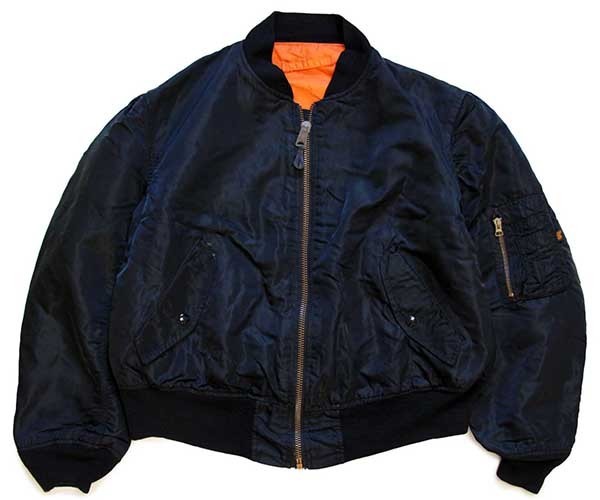 90s USA製 ALPHAアルファ MA-1 フライトジャケット 黒 XL - Sixpacjoe Web Shop