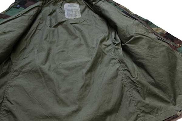 80s 米軍 U.S.ARMY パッチ付き ウッドランドカモ M-65