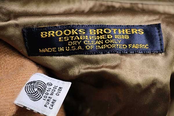 80s USA製 BROOKS BROTHERSブルックスブラザーズ ウールライナー付き