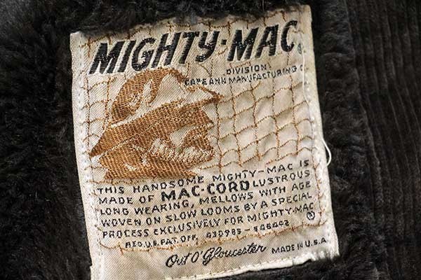 70s USA製 MIGHTY-MACマイティーマック ショールカラー ボアライナー