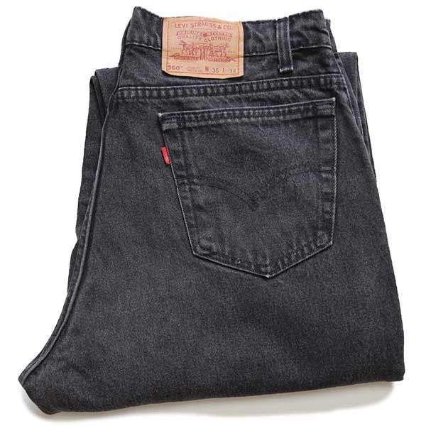 90s USA製 Levi'sリーバイス 560 ブラック デニムパンツ w36 L34