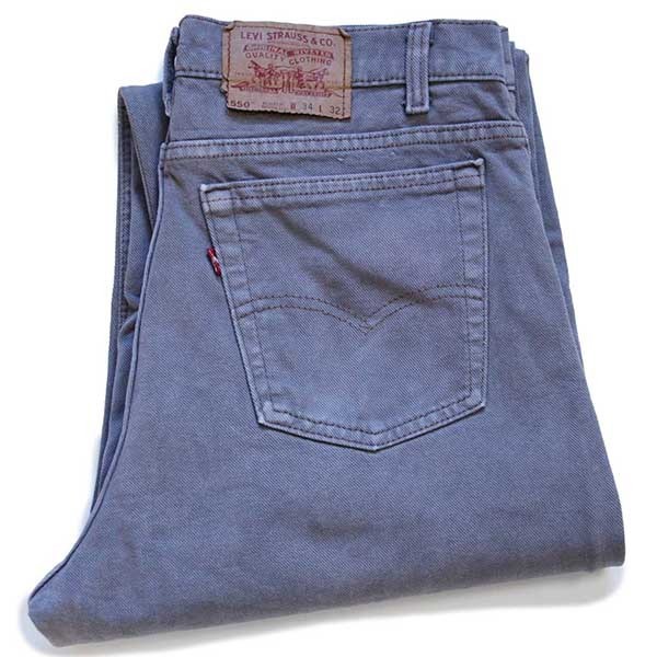 90s USA製 Levi'sリーバイス 550 カラーデニムパンツ 後染め グレー w34 L32 - Sixpacjoe Web Shop