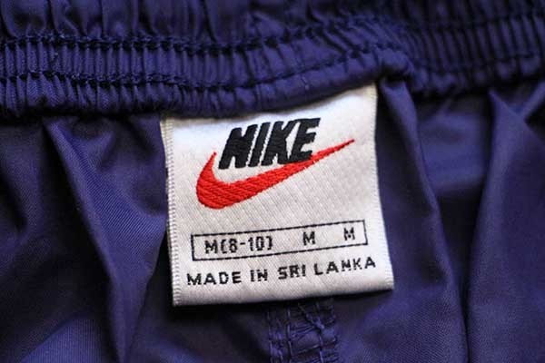 90s NIKEナイキ ワンポイント ナイロンパンツ 紫 M - Sixpacjoe