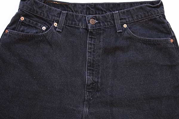 90s USA製 Levi'sリーバイス 512 ブラック デニムパンツ 16 REG. L★05 - Sixpacjoe Web Shop