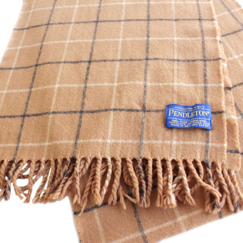 USA製 PENDLETONペンドルトン チェック ウール マフラー - Sixpacjoe Web Shop