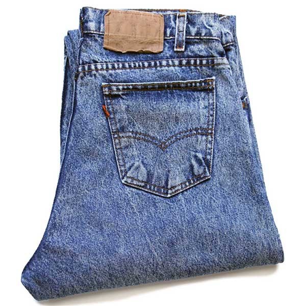 80s USA製 Levi'sリーバイス 550 ケミカルウォッシュ デニム