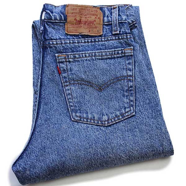 90s USA製 Levi'sリーバイス 550 ケミカルウォッシュ デニムパンツ w31 