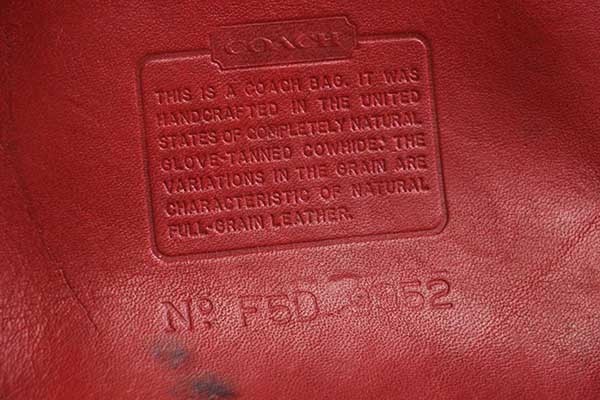 USA製 COACH オールド コーチ 巾着 レザー ショルダーバッグ 赤★9952