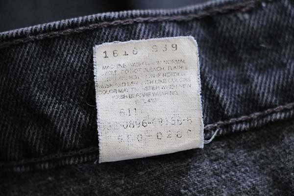 90s USA製 Levi'sリーバイス 550 ブラック デニムパンツ w40 L32