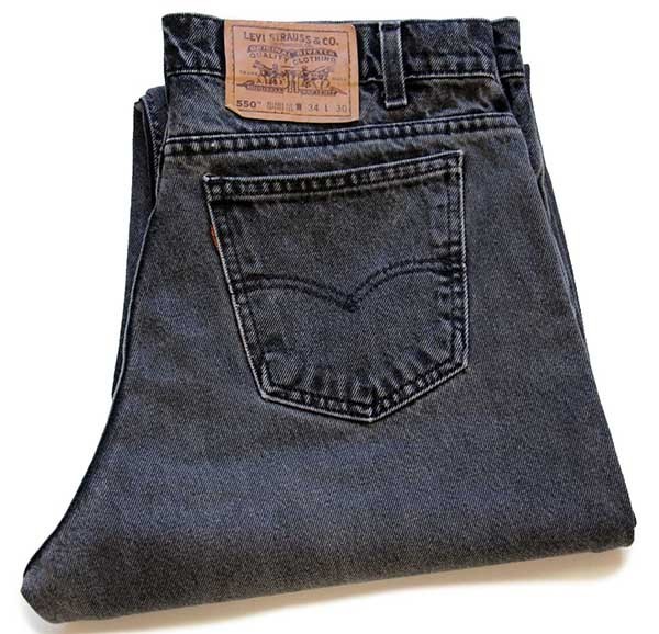 90s Levi'sリーバイス 550 ブラック デニムパンツ w34☆86 - Sixpacjoe 