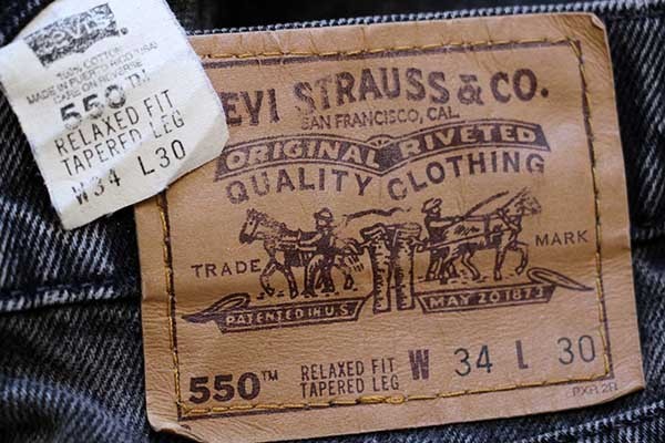 90s Levi'sリーバイス 550 ブラック デニムパンツ w34☆86 - Sixpacjoe 