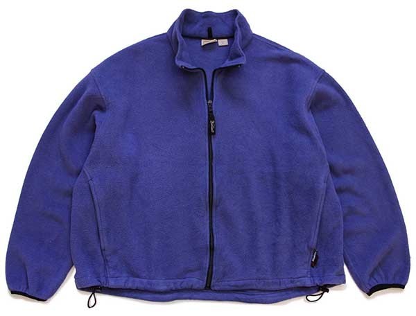 90s USA製 Woolrichウールリッチ POLARTEC フリースジャケット 青紫 XL