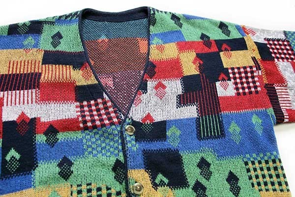 イタリア製 IL GRANCHIO パッチワーク柄 コットン×アクリル