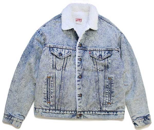 80s USA製 Levi'sリーバイス 70609 ボアライナー ケミカルウォッシュ 