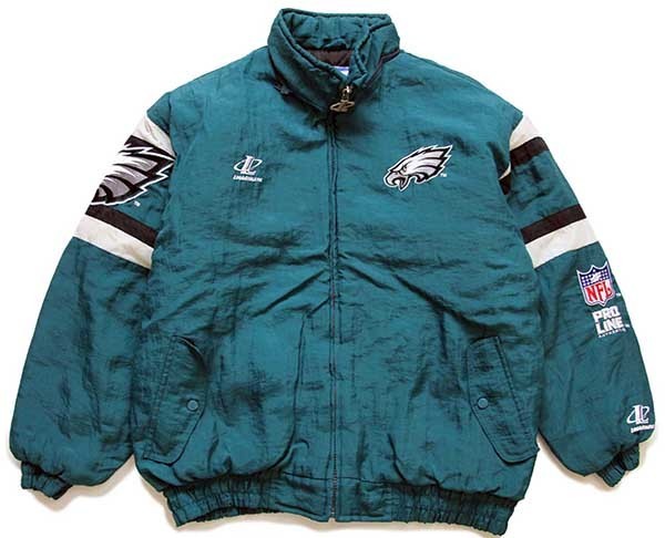 90s 　NFL イーグルス　EAGLES 刺繍ロゴ　中綿ナイロンジャケット