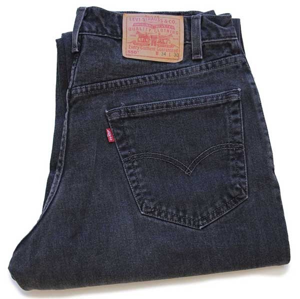 00s メキシコ製 Levi'sリーバイス 550 ブラック デニムパンツ w34 L30 ...