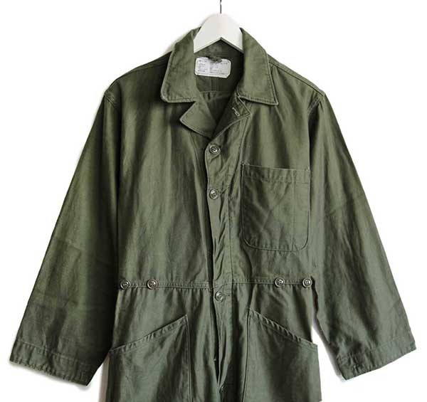 80s 米軍 U.S.ARMY コットンサテン カバーオール オールインワン ...