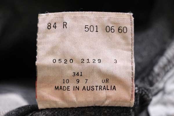 90s オーストラリア製 Levi'sリーバイス 501 ブリーチ加工