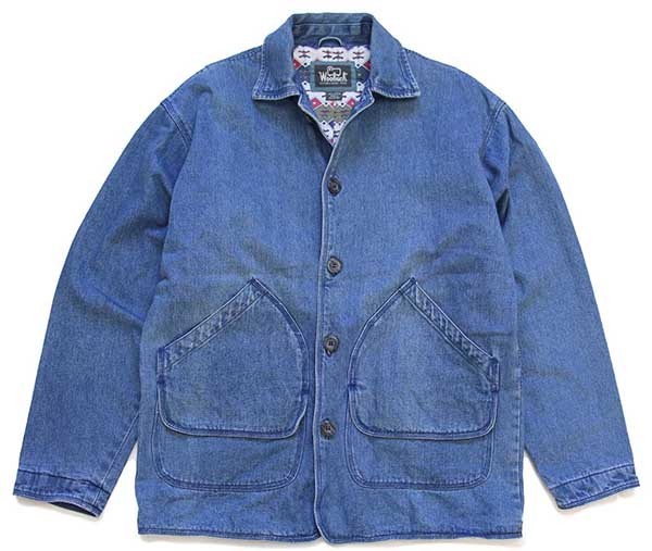 90s Woolrichウールリッチ デニム フィールドコート S☆ジャケット 