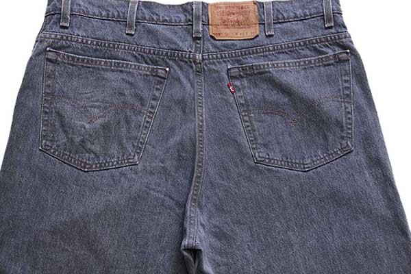 90s USA製 Levi'sリーバイス 550 先染め グレー デニムパンツ w40 L30