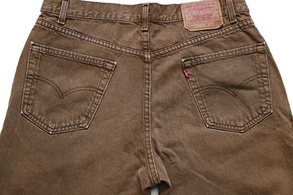 00s USA製 Levi'sリーバイス 550 カラーデニムパンツ 後染め 茶 w36 ...