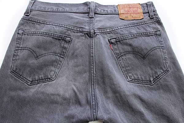 90s USA製 Levi'sリーバイス 501 ブラック デニムパンツ w34 L32☆10 ...