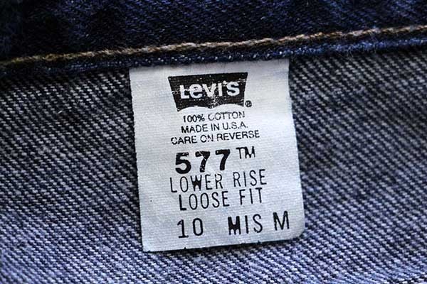 USA製 00s Levi's 577 Loose Fit Black Denim Pants リーバイス