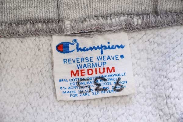 champion リバースウィーブ reverseweave 三段プリント青文字