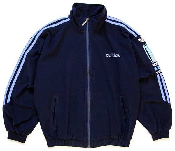 90s スペイン製 adidasアディダス ONE WORLD ロゴ ハイネック トラック ...