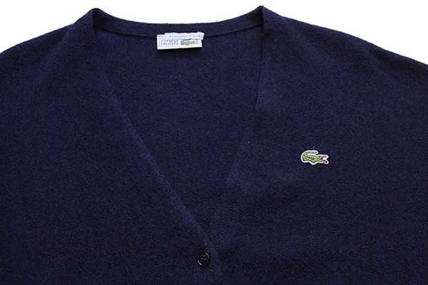 70s フランス製 CHEMISE LACOSTE ラコステ ワンポイント ウールニット ...