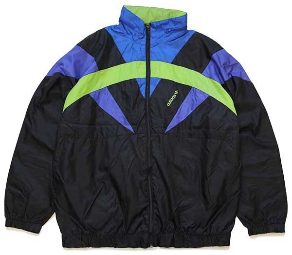 希少 90s adidas equipment マルチカラー ナイロンジャケット