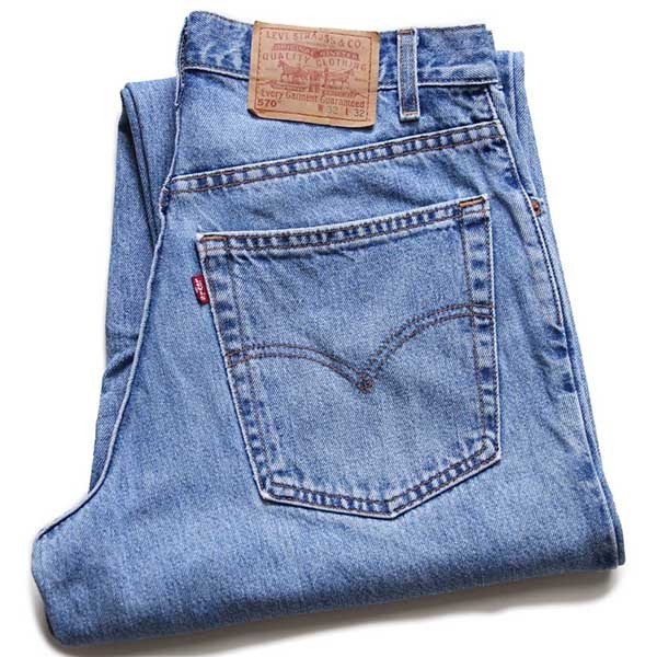 00s USA製 Levi'sリーバイス 570 デニムパンツ w32 L32 - Sixpacjoe 