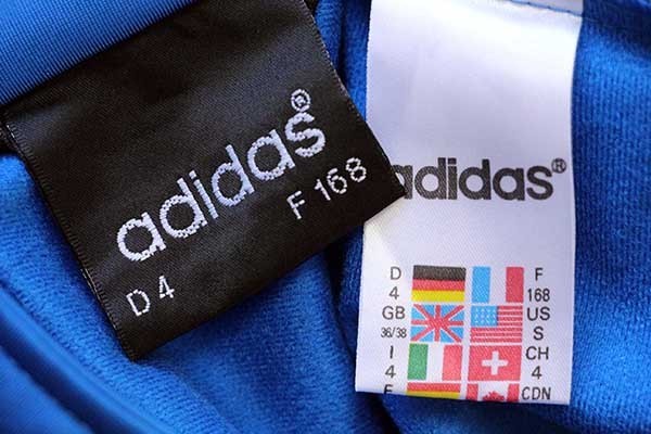 adidasアディダス トレフォイル ロゴ刺繍 トラックジャケット 青