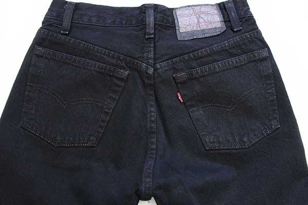 デッドストック★80s USA製 Levi'sリーバイス 501 ブラック デニムパンツ 後染め w29 L30