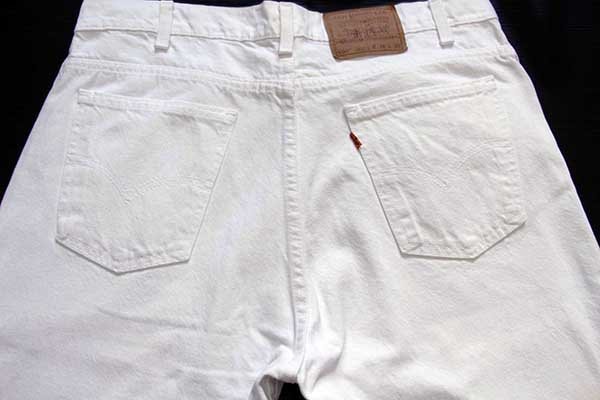 90s USA製 Levi'sリーバイス 550 ホワイト デニムパンツ w38 L30