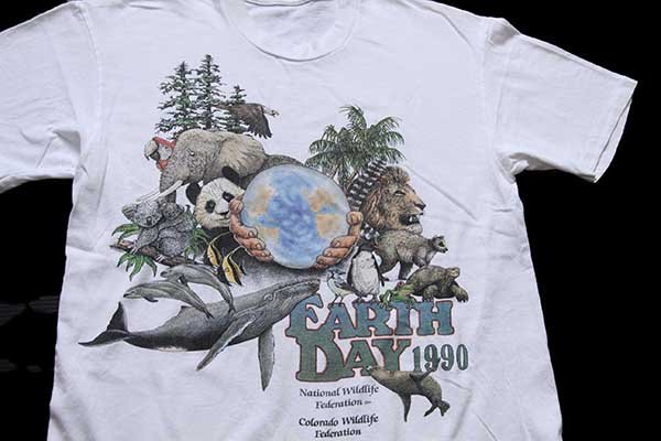 90s EARTH DAY EVERY DAY 地球 アートTシャツ USA製