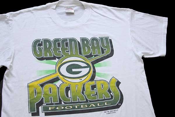 90s NFL GREEN BAY PACKERS Tシャツ 白 XL