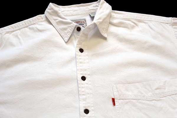90s Levi'sリーバイス ホワイト デニムシャツ L - Sixpacjoe Web