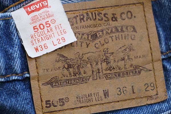 90s USA製 Levi'sリーバイス 505 デニムパンツ w36 L29☆92