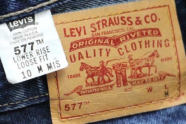 00s USA製 Levi'sリーバイス 577 デニムパンツ 10 M MIS