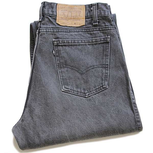 80s USA製 Levi'sリーバイス 550 ブラック デニムパンツ w32 L32★147