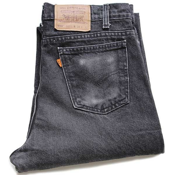 90s Levi's505 ブラック アメリカ製 W34裾幅20cm