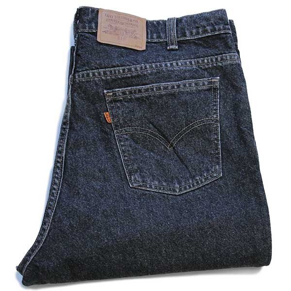 90s カナダ製 Levi'sリーバイス 619 先染め ブラック デニムパンツ w38