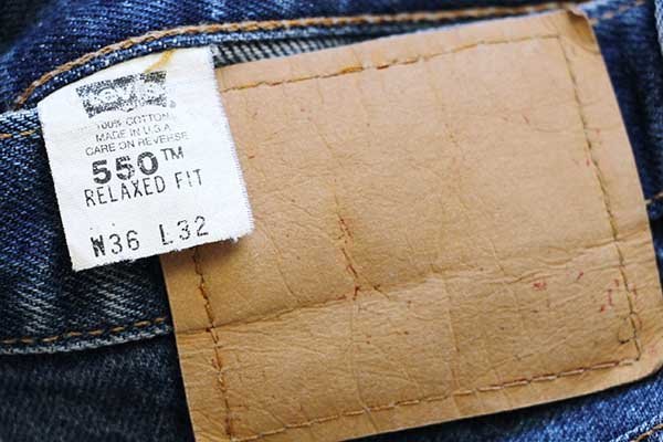 00s Levi's リーバイス デニム 550 水色 ルーズ テーパード 36