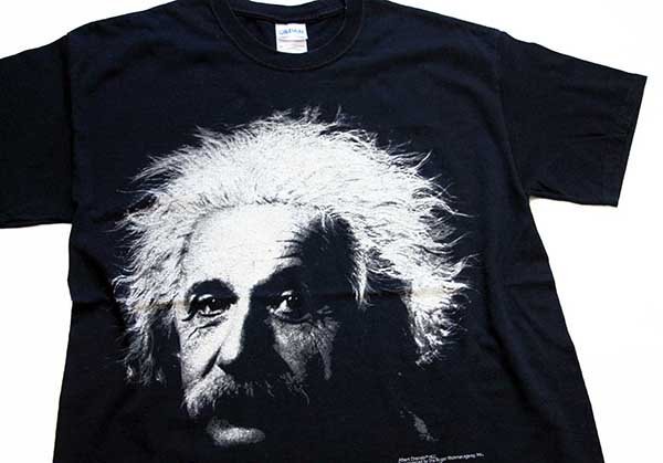 Albert Einsteinアインシュタイン コットンTシャツ 黒 M - Sixpacjoe Web Shop