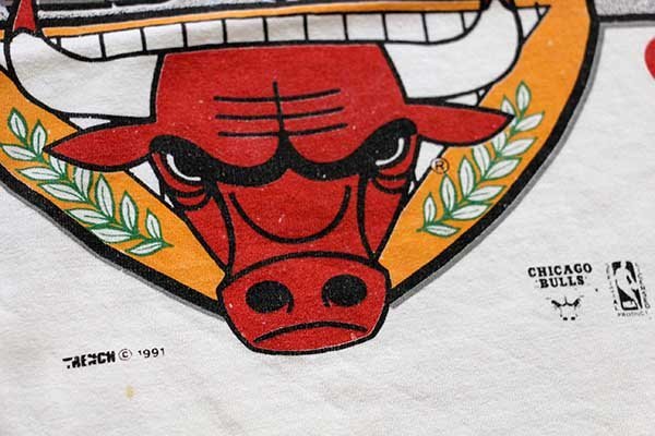 90s USA製 NBA CHICAGO BULLS シカゴ ブルズ WORLD CHAMPS