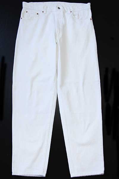 90s USA製 Levi'sリーバイス 550 ホワイト デニムパンツ w36 L30