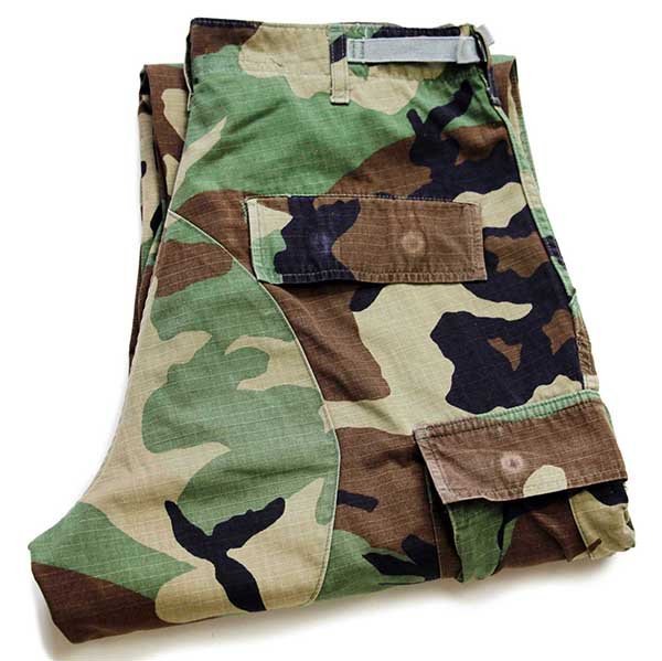 90s 米軍 U.S.ARMY ウッドランドカモ BDU カーゴパンツ S-R☆B