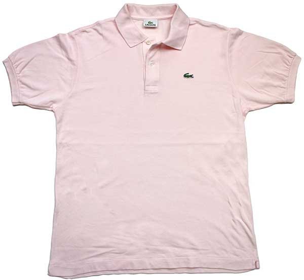 90s LACOSTEラコステ ワンポイント コットン 鹿の子 ポロシャツ 薄 