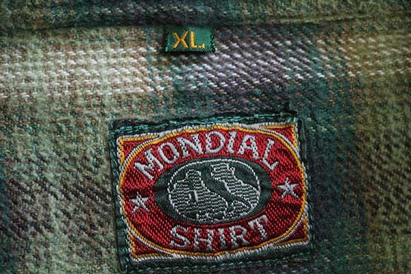 90s MONDIAL SHIRT オンブレチェック コットン フランネルシャツ